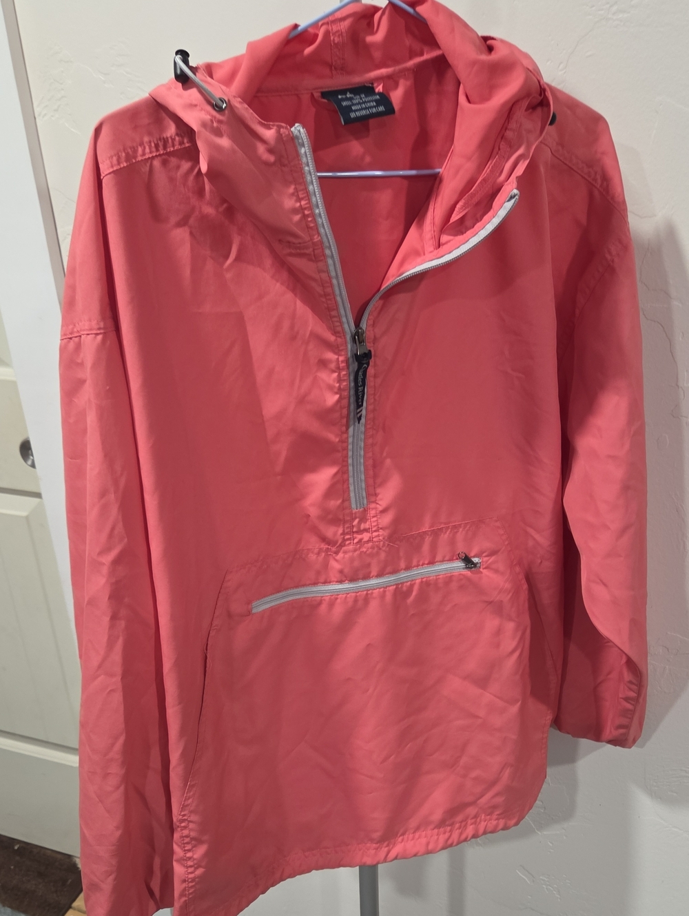 Lightweight Coral Anorak Jacket with Hood